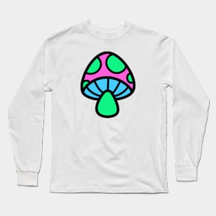 Polysexual/Polyromantic Mushroom Discrete Pride Flag Long Sleeve T-Shirt